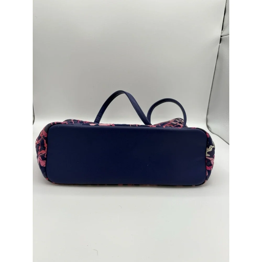 Vera Bradley Pink Purple Large Purse Tote Bag Some Fading And Wear